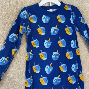 Hanna Andersson Hanukkah Dreidel Pajama Set pjs Size 5‎ 110cm Long Sleeve Pants